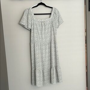 Floral Print Light Blue Dress